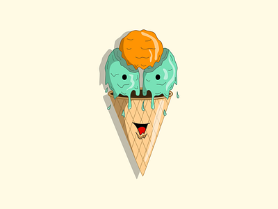 Happy Ice Cream design illustration