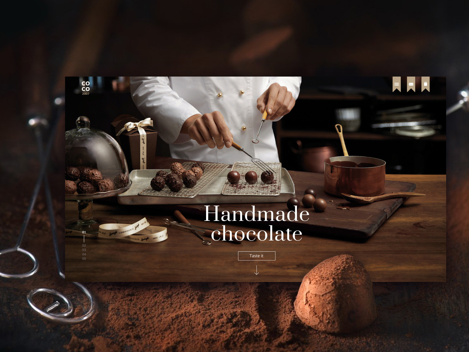 Daily UI 003 | Handmade chocolate concept by Vladimir Laur on Dribbble