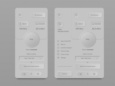 skeuomorphism navigation app