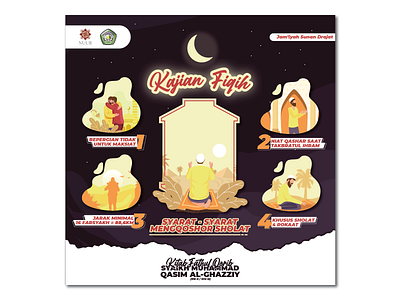 Poster Syarat-Syarat Mengqoshor Sholat - Lomba design flat illustration islamic minimal mosque muslim photography vector