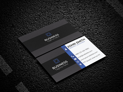 Simple Business Card branding card clean color colorful colourful corporate creative design graphic design illustration illustrator logo web