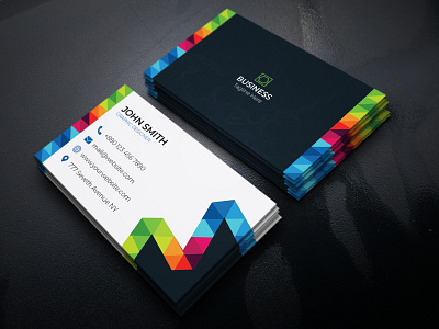 Business Card branding business card card clean color colorful colourful corporate creative design graphic design illustration illustrator logo