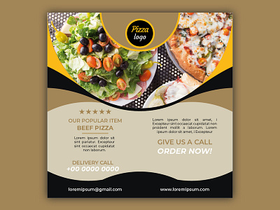 restaurant social media post banner design