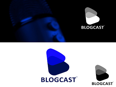 Blogcast logo design for-  B logo design