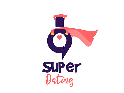 SUPER Dating logo branding datting icon logo logodesign logodesigner logotype symbol