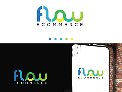 flow ecommerce logo design branding design logo logodesign logos symbol