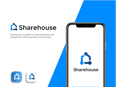 Sharehouse logo abstract brand branding branding design clean design flat house logo icon logo logodesign logos modern share simple vector