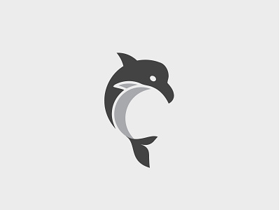 Orca logo beach branding design dolphin fish icon logo orca sea vector