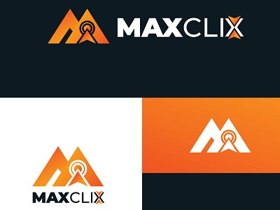 MaxClix- M latter logo mark brand branding crative logo design gradient logo icon logo logo brand mark logo design logo mark logos m logo m mark minimal modern logo motion graphics vector