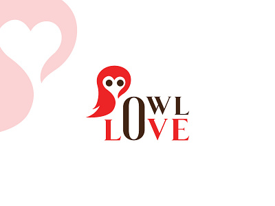 love owl logo design flat icon illustration illustrator logo logodesign minimal modern logo ui