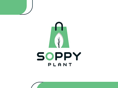 shop logo plant logo clean e commerce green leaf nature online shop