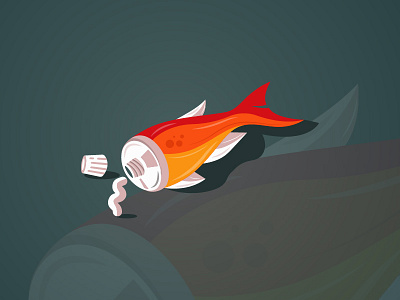 fish tube logo design flat icon illustration illustrator logo logodesign minimal modern logo ui