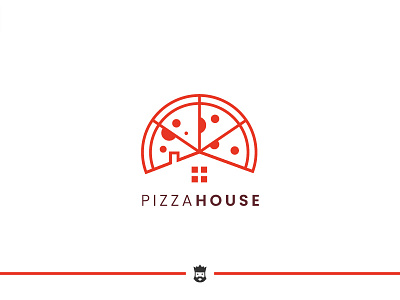 pizza logo design flat icon illustration illustrator logo logodesign minimal modern logo ui
