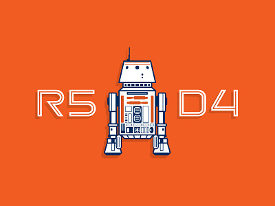 R5D4 droid illustration r5d4 robot star wars