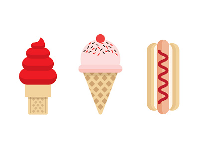 Treats cone coney hot dog ice cream ice cream cone illustration sprinkles sweets treats