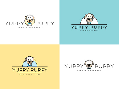 Yuppy Puppy 1 brand branding dog dog logo dogs identity logo logos pooch puppy vector wheaten terrier