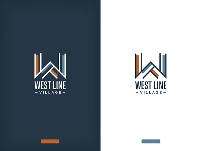 West Line Village brand branding identity logo logos property real estate townhomes vector w