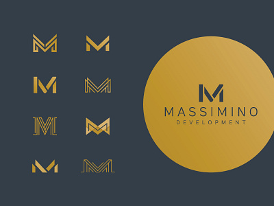 Massimino branding art deco brand branding icons identity illustration letter m linestyle logo logos m mark typography vector