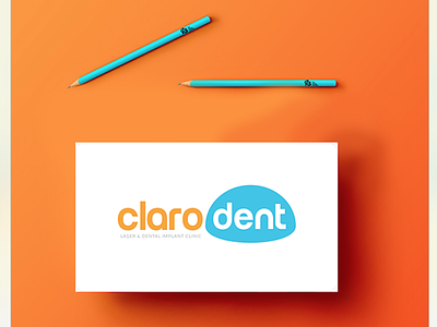 Clarodent Dental Clinic: Branding bold brand branding business card clinic corporate dental hospital identity logo medical mock up