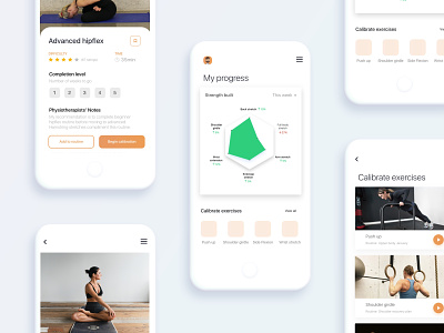 Phystrack App design fitness mobile product ui ux