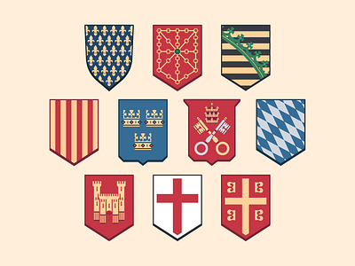 Medieval Coat of Arms Redesigns Part 2 badge brands coat of arms crest europe logo medieval shield