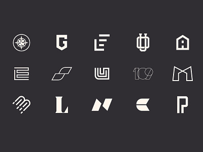 Letters Logfolio branding clean creative icon logo modern monogram personal renewable