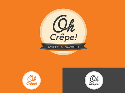 Oh Crêpe! Logo branding crêpe logo mark restaurant script typography
