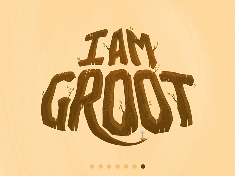 I Am Groot Typography custom galaxy groot guardians illustrated lettering marvel quote textured typography
