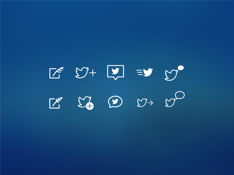 Send a Tweet icon ideas by Simon Ward on Dribbble