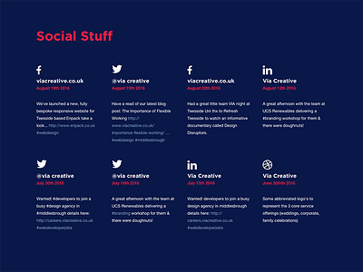 A Simple Social Feed agency clean facebook feed minimal simple social twitter ui ux web