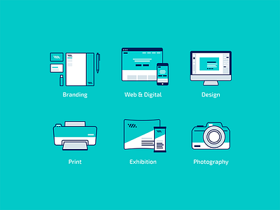 Service Icons branding design digital icon photography print services ui web website