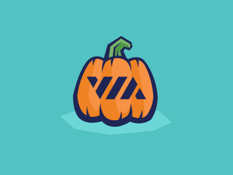 VIA Jack o'lantern carved gif halloween haunted house jackolantern logo pumpkin