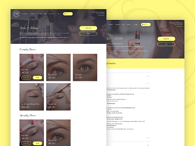 Beauty Treatments Page Design
