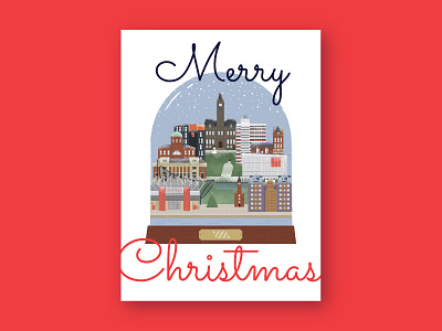 VIA Christmas Card card christmas card design icons middlesbrough snowglobe xmas
