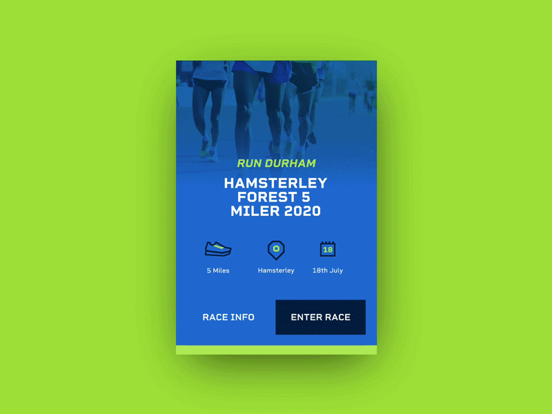 Running UI cards design colours events filter fitness running sports ui design web design website design