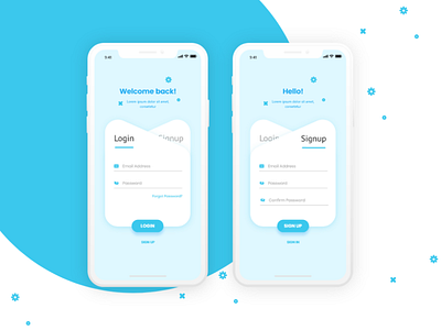 Sign in  & Sign up page design concepts