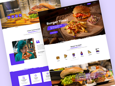 Food delivery landing page