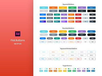 Flat button collections adobe xd adobe xd components button buttons buttons components daily ui flat button collection ui ui components ui design ui element ui kit ui ux