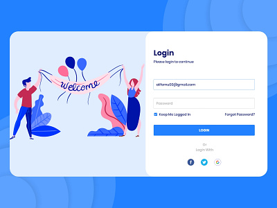 Web login page design