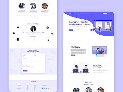 Technology Landing Page adobe xd template agency agency landing page alifemu designer landing page landing page task management landing page team management landing page ui ui design ui landing page web template