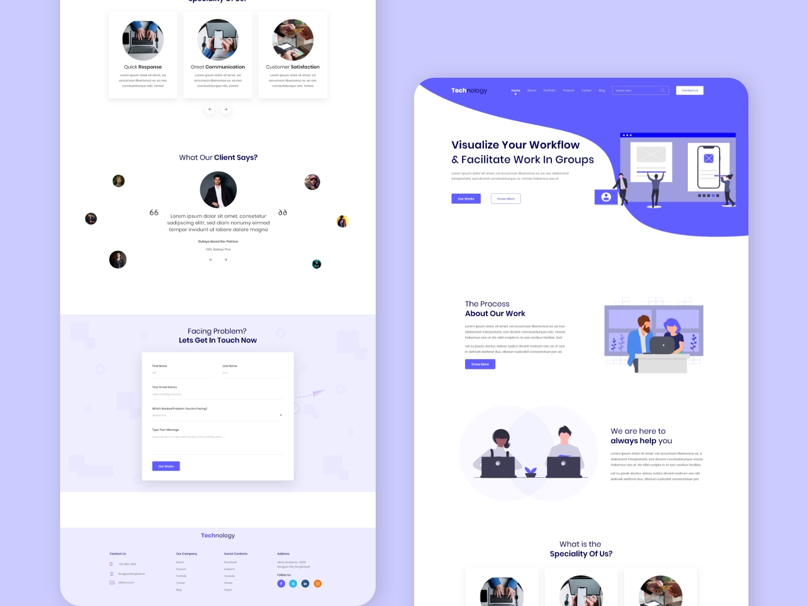 Technology Landing Page by Alif Emu on Dribbble