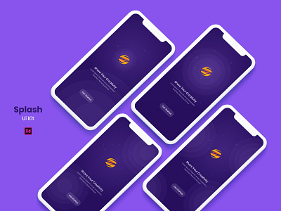 Splash UI Kit adobe xd ui kit alifemu ios splash ios template mobile splash mobile template splash screen splash ui kit ui kit xd