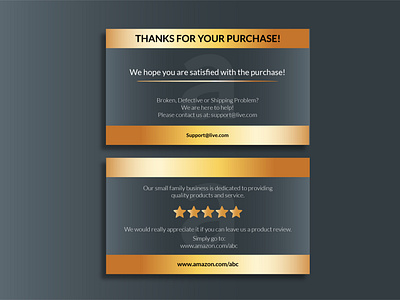 Amazon Thank you card