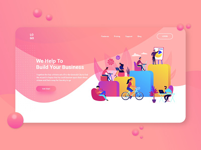 Free Business Landing Page adobe xd adobe xd template adobe xd templates alifemu business business landing page homepage design landing page landing page design landing page templates landing page ui marketing ui design web templates web theme web theme design