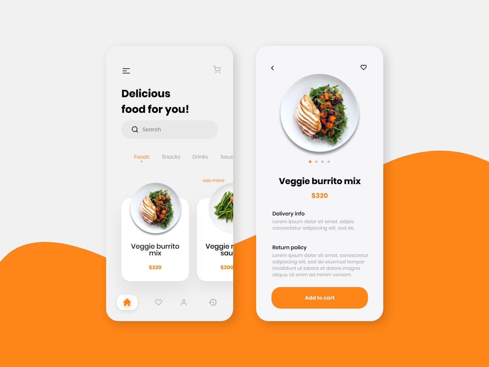 Food App UI by Alif Emu on Dribbble