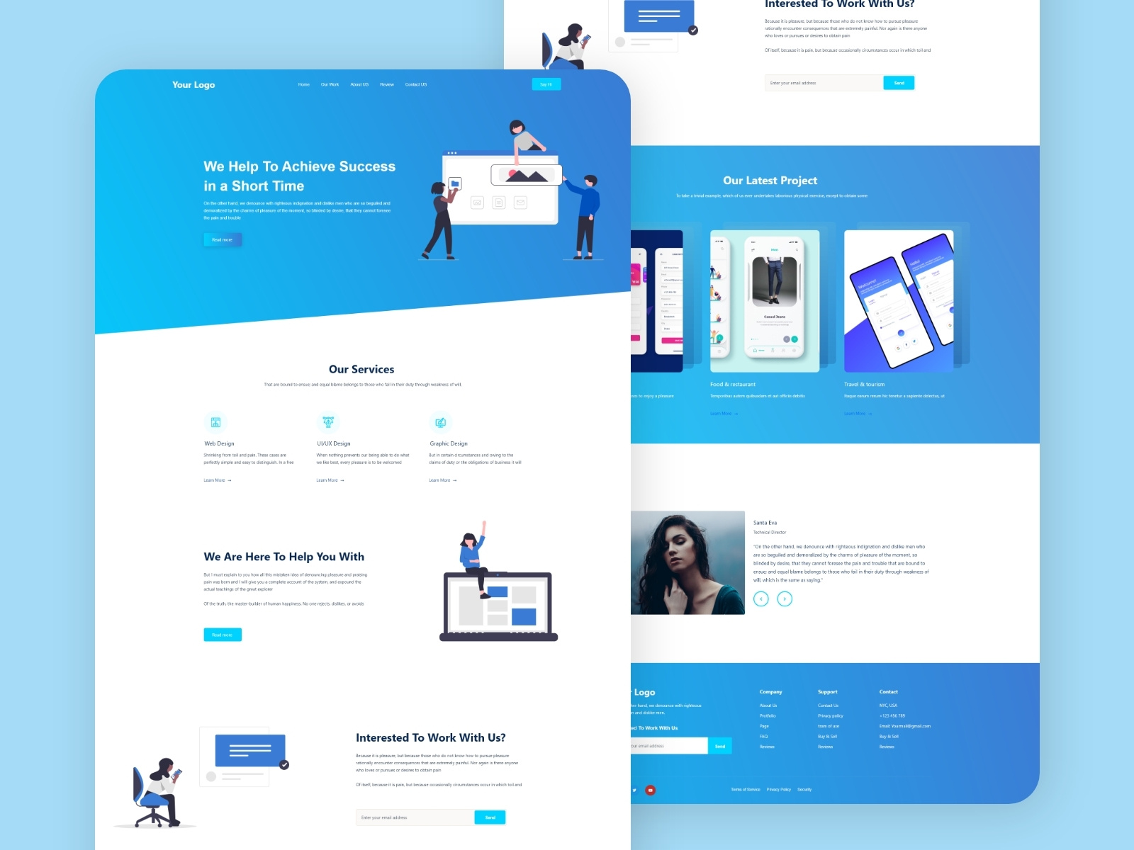 Agency Landing Page by Alif Emu on Dribbble