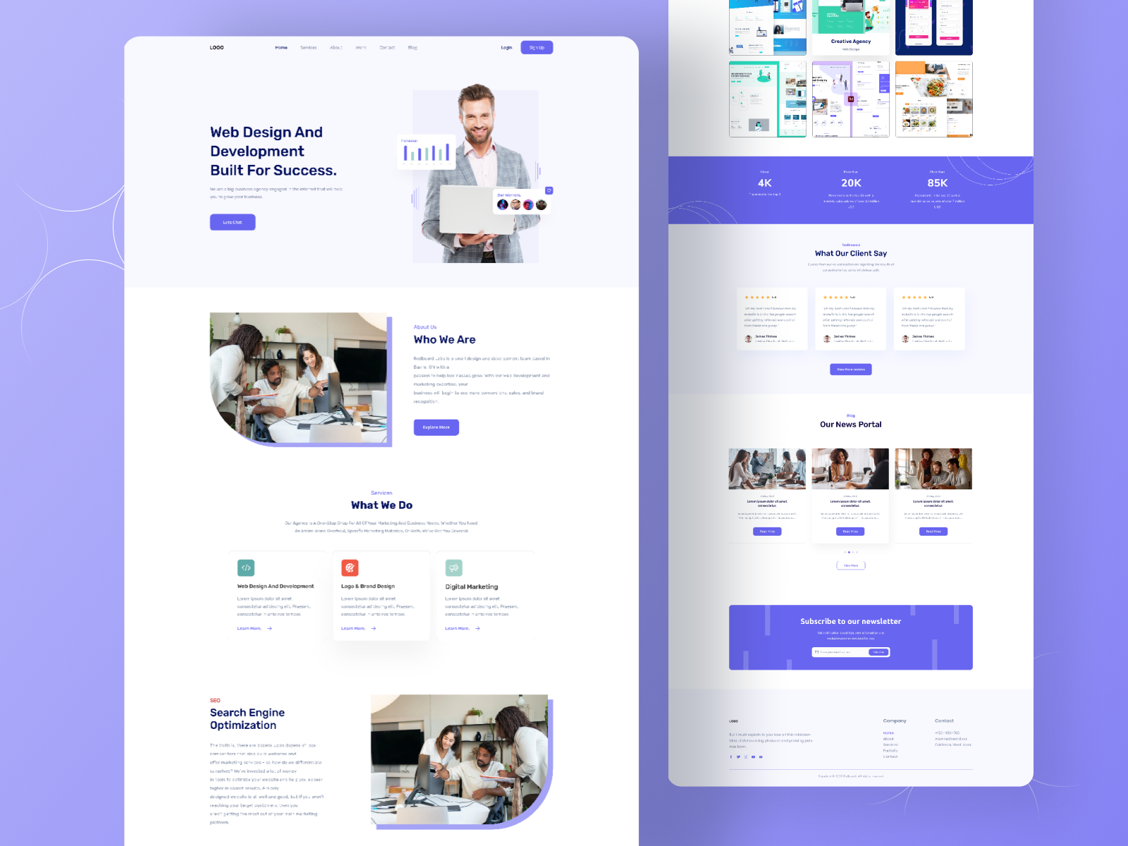 Digital Agency Landing Page by Alif Emu on Dribbble