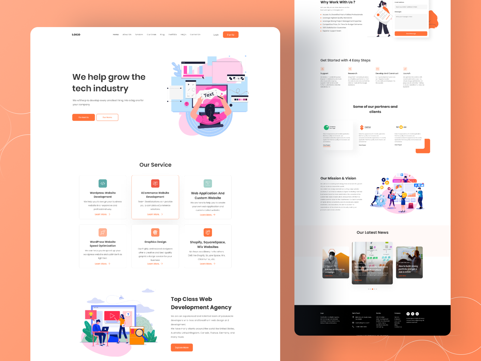 Digital Agency Landing Page by Alif Emu on Dribbble