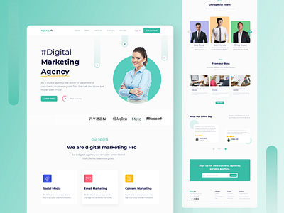 Agencysio - Digital Marketing Agency Landing Page agency agency landing page agency web template agency website alifemu digital agency digital agency landing page landing page design ui ui design ui ux design ux web template design