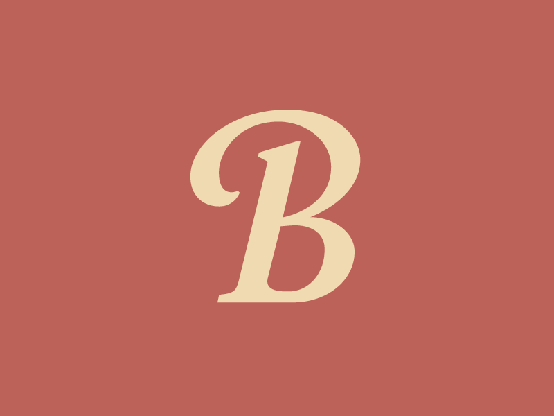 B b lettering typography wordmark